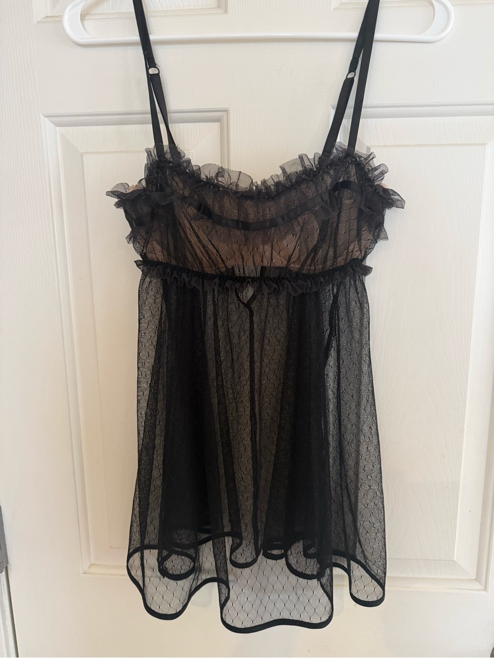Vintage Victoria's Secret Mesh babydall Y2K lingerie top Cup 36 C